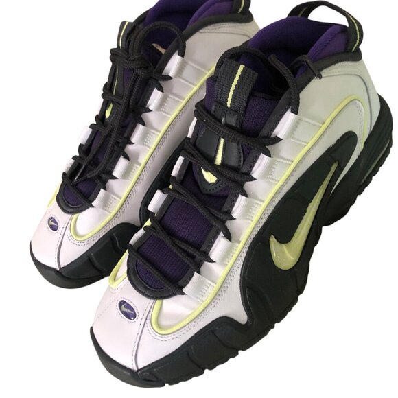 NIB Nike Air Max Penny Men's Shoes White Purple Lemon Twist Size 8 - Picture 4 of 11